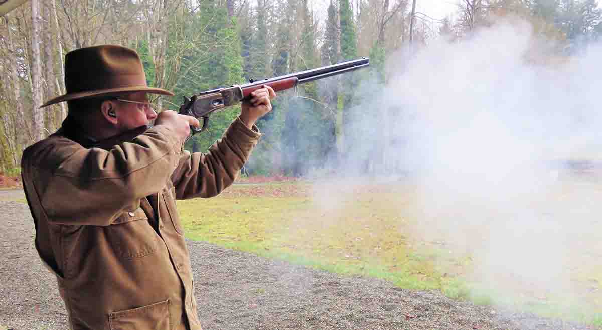 Wayne Miller shoots the Uberti ’76 offhand.